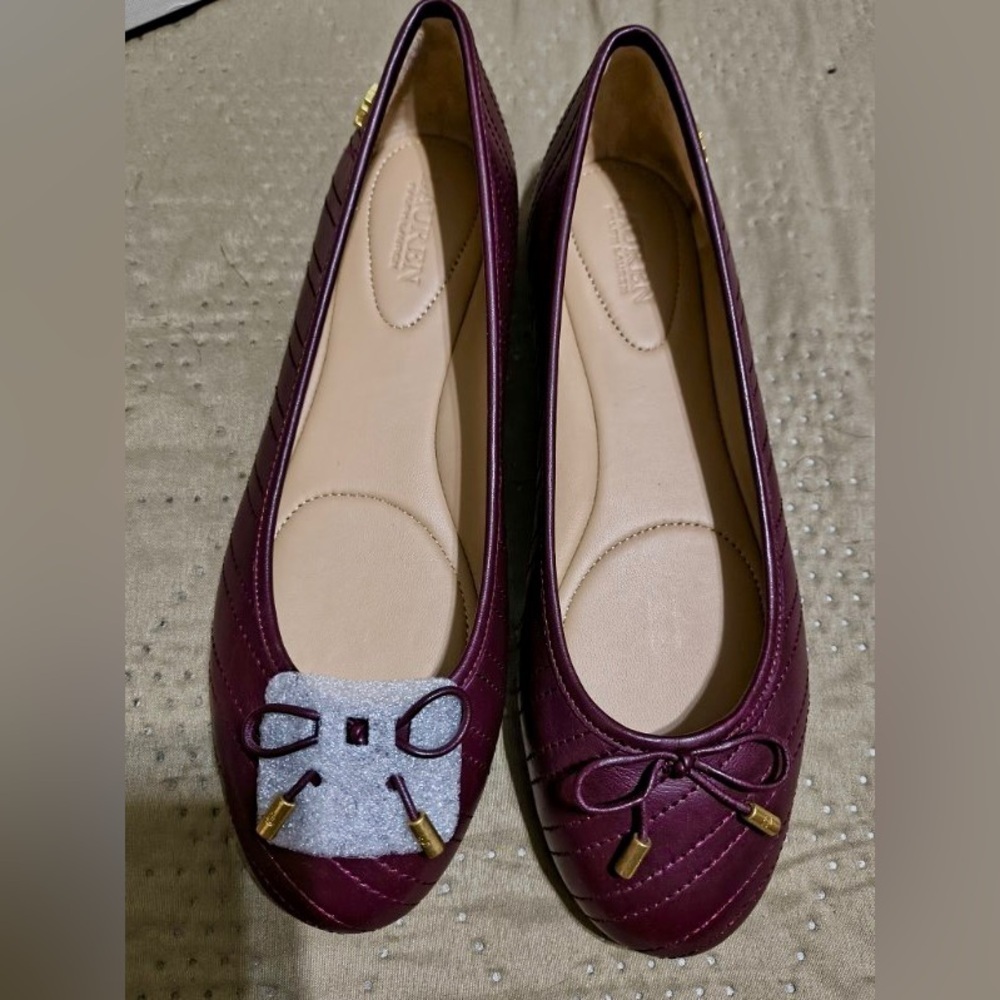 NEW Ralph Lauren Jayna Ballet Flats - Red US 7